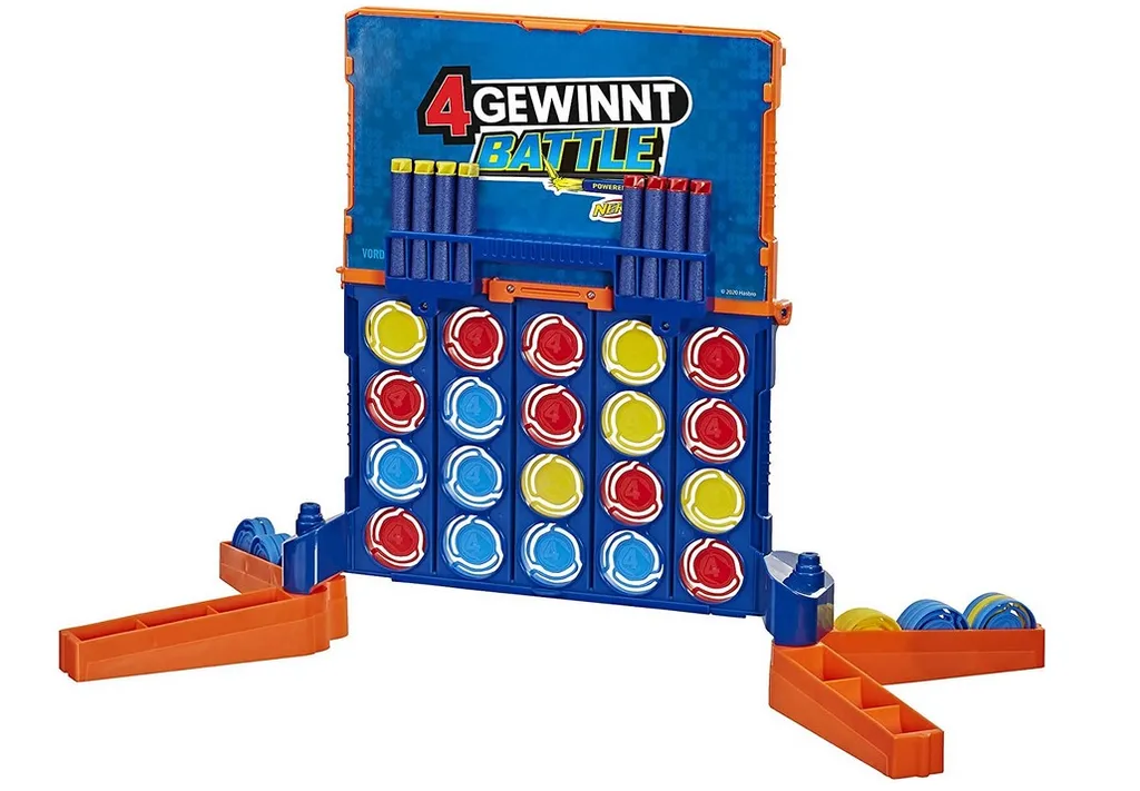 Hasbro E9122100 4 Gewinnt Battle, Inkl. Nerf Blaster & Darts 8 Hasbro E9122100 4 Gewinnt Battle, Inkl. Nerf Blaster & Darts – Bild 6