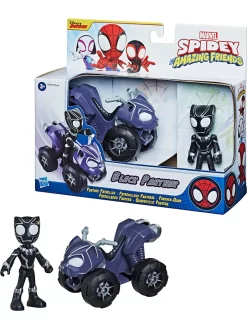 Hasbro Spielwaren Marvel Spidey And His Amazing Friends Black Panther Panther-Quad Actionfiguren Actionfiguren