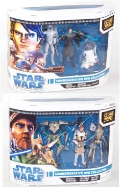 Hasbro Star Wars Clone Wars Commemorative Coll. 3-Figuren Pack 2er Set