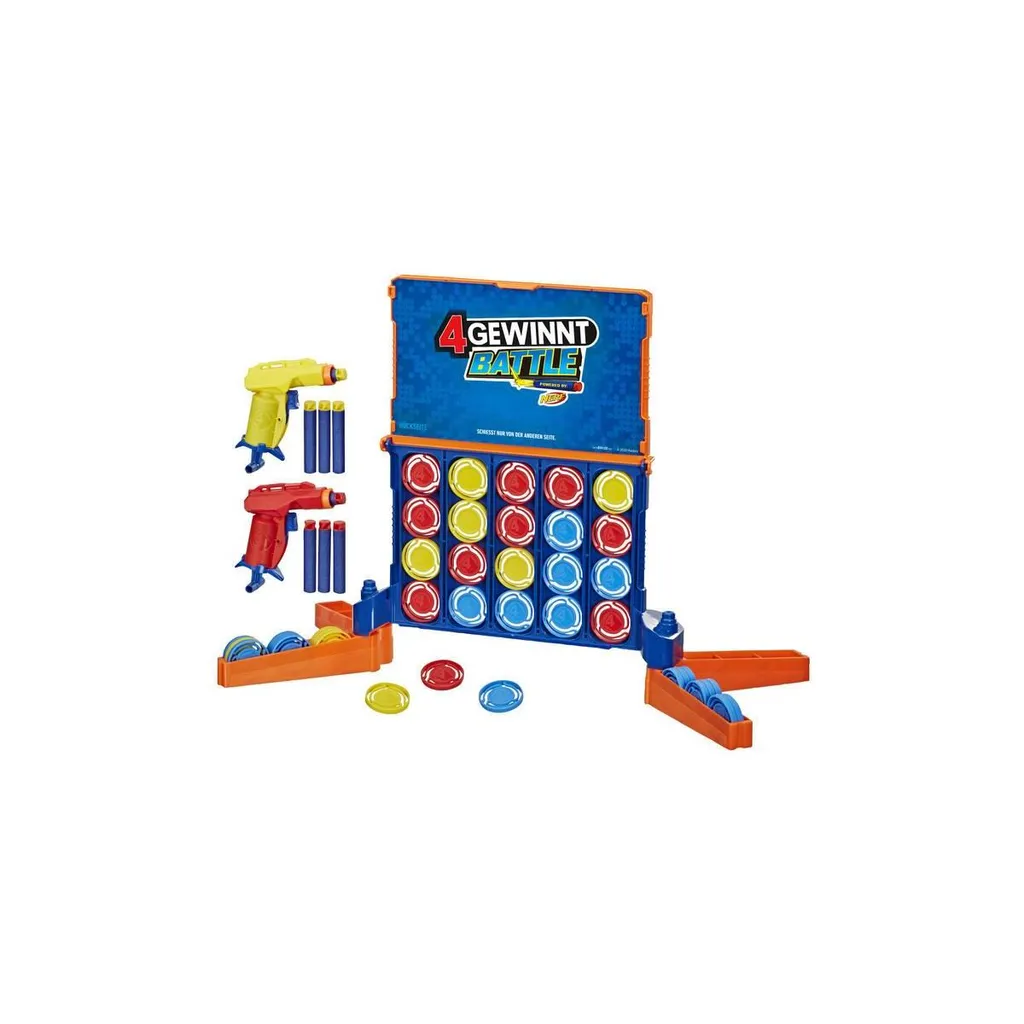 Hasbro E9122100 4 Gewinnt Battle, Inkl. Nerf Blaster & Darts 4 Hasbro E9122100 4 Gewinnt Battle, Inkl. Nerf Blaster & Darts – Bild 2