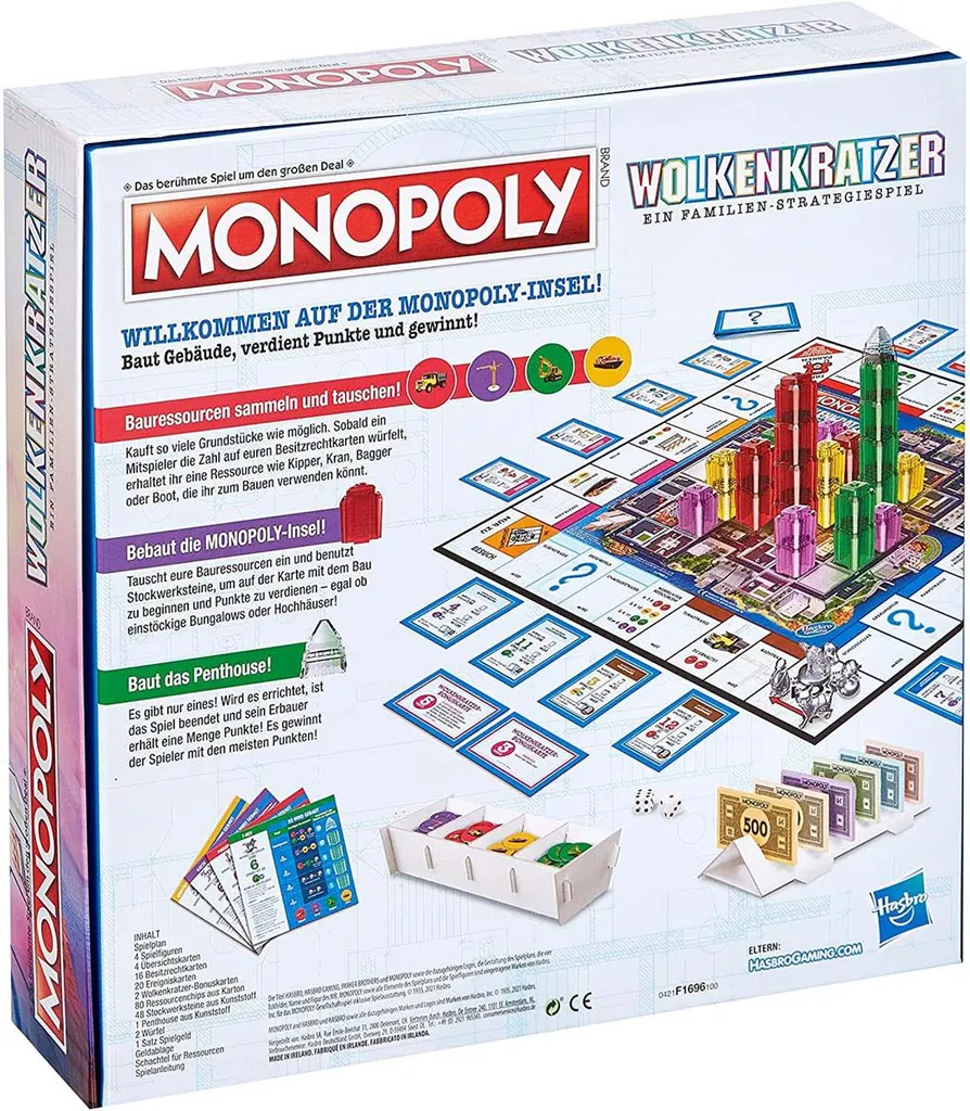Hasbro Monopoly Wolkenkratzer Brettspiel, Brettspiel, Wirtschaftliche Simulation, 8 Jahr(e) 17 Hasbro Monopoly Wolkenkratzer Brettspiel, Brettspiel, Wirtschaftliche Simulation, 8 Jahr(e) – Bild 15