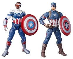 Hasbro Marvel Legends Actionfiguren 2er-Pack 2022 Captain America: Sam Wilson & Steve Rogers 15 Cm HASF5880