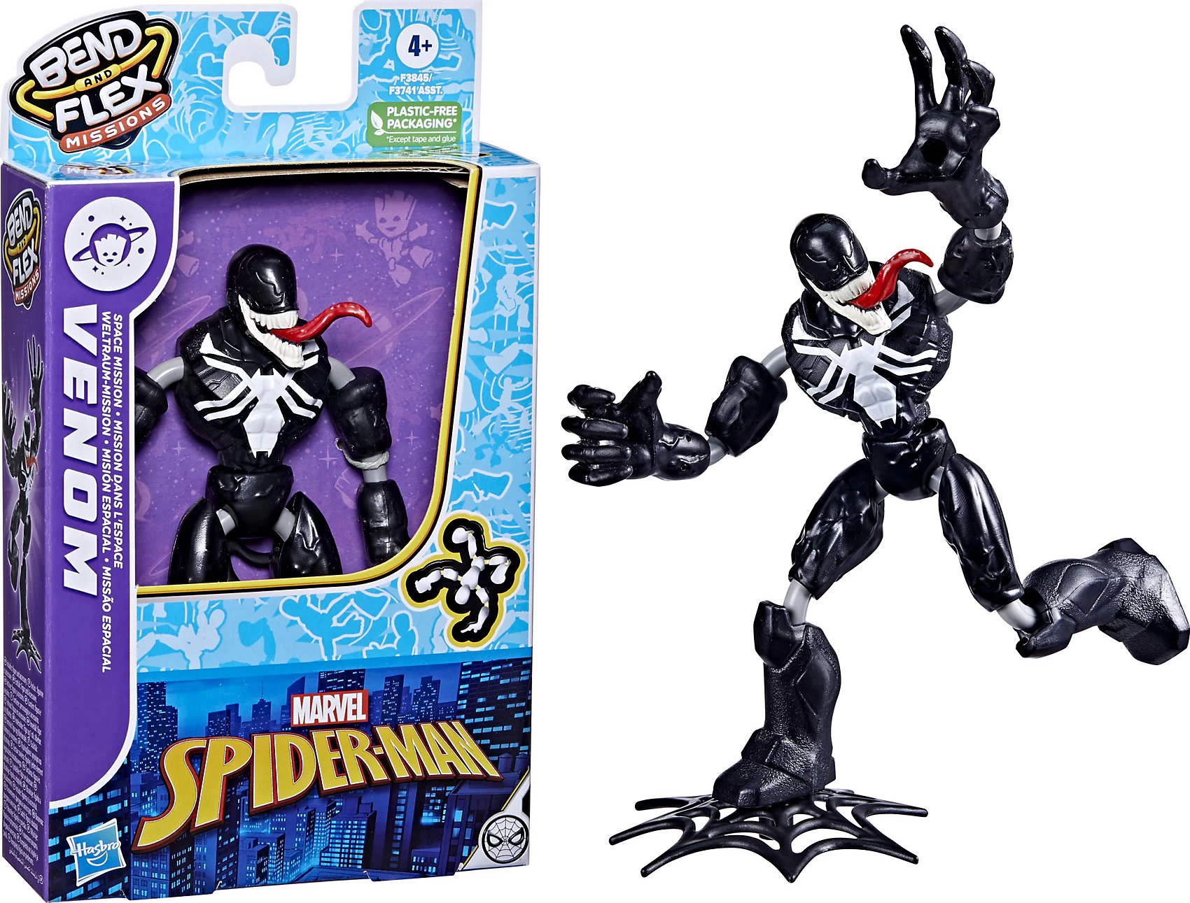 Hasbro Marvel Spider-Man Bend And Flex Missions Venom Weltraum-Mission 3 Hasbro Marvel Spider-Man Bend And Flex Missions Venom Weltraum-Mission